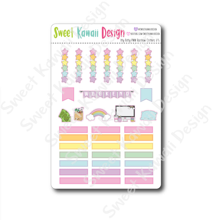 Weekly Kit  - Rainbow Critters ITTY BITTY