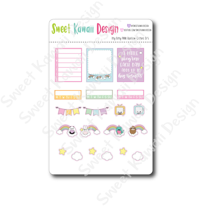 Weekly Kit  - Rainbow Critters ITTY BITTY