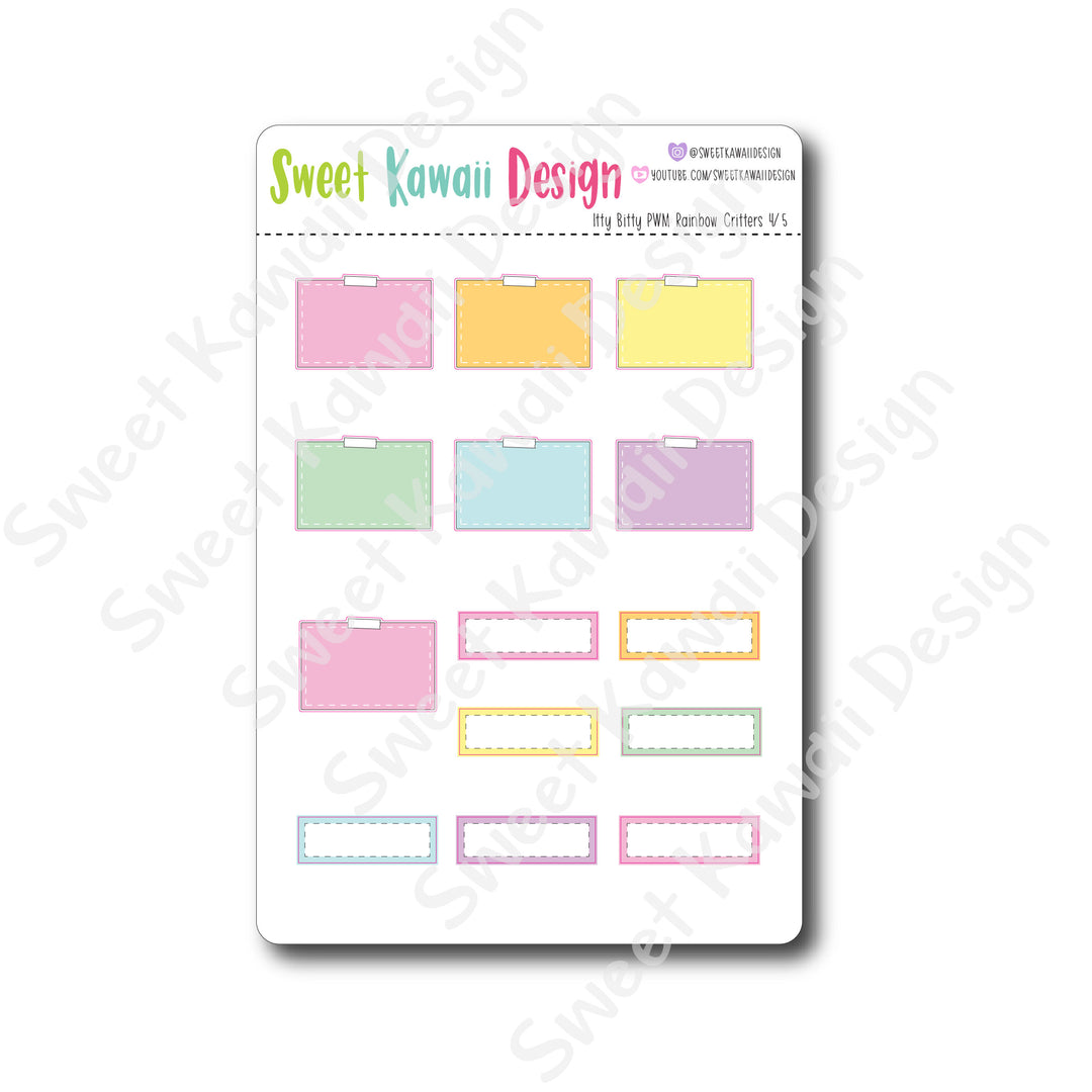 Weekly Kit  - Rainbow Critters ITTY BITTY