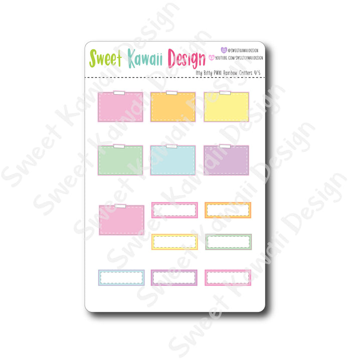 Weekly Kit  - Rainbow Critters ITTY BITTY