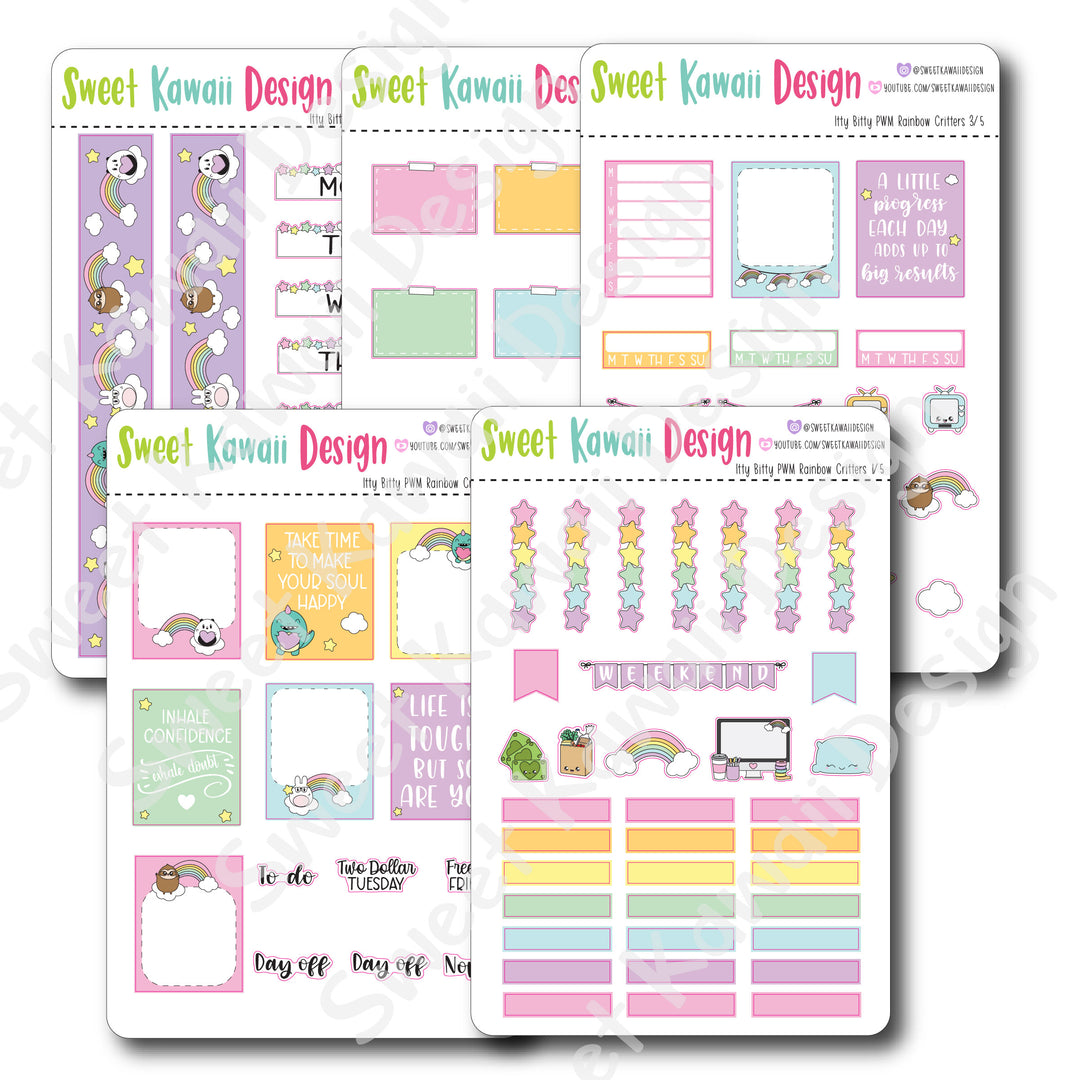 Weekly Kit  - Rainbow Critters ITTY BITTY