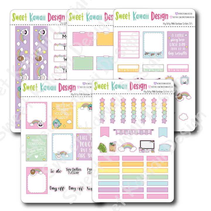 Weekly Kit  - Rainbow Critters ITTY BITTY