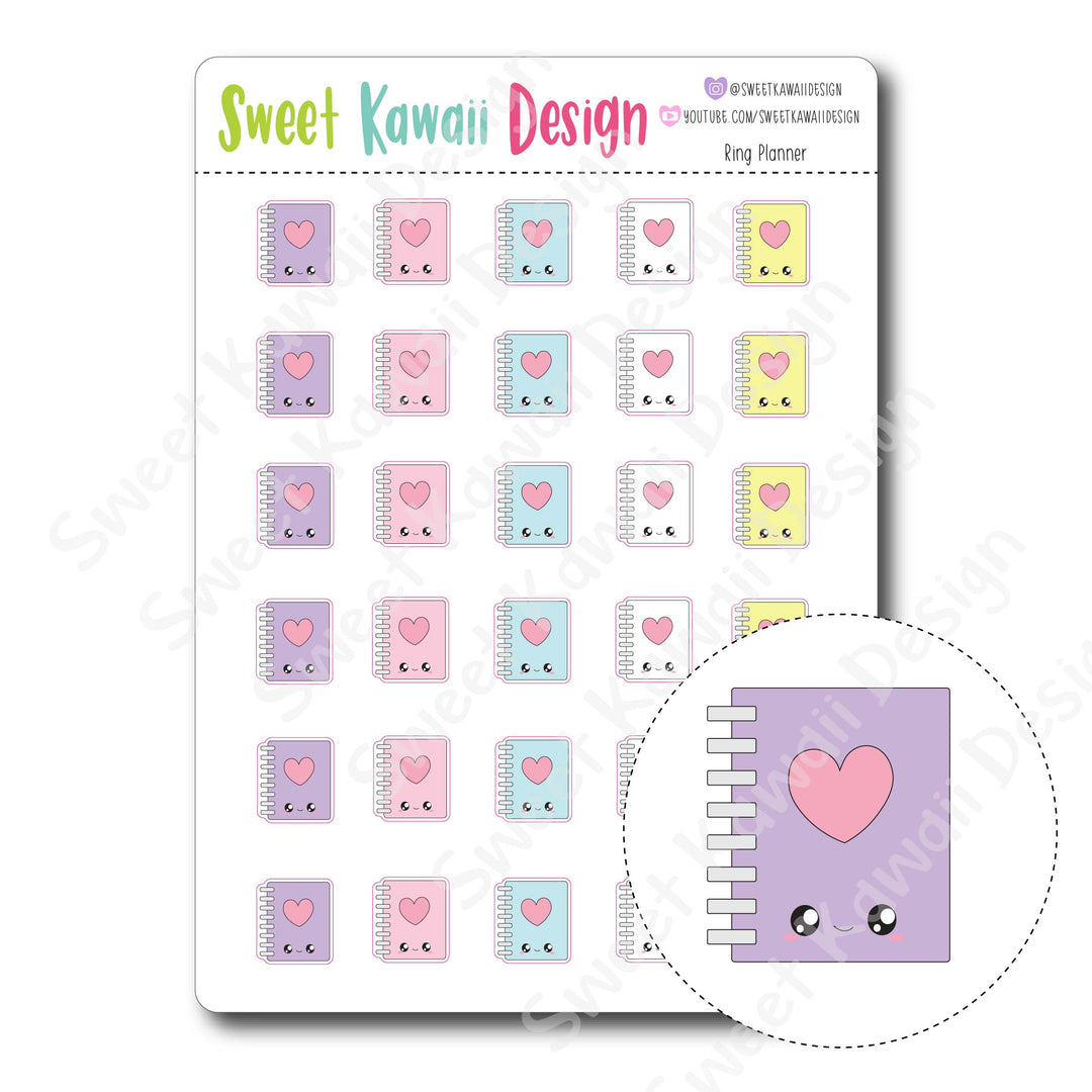 Kawaii Ring Planner Stickers