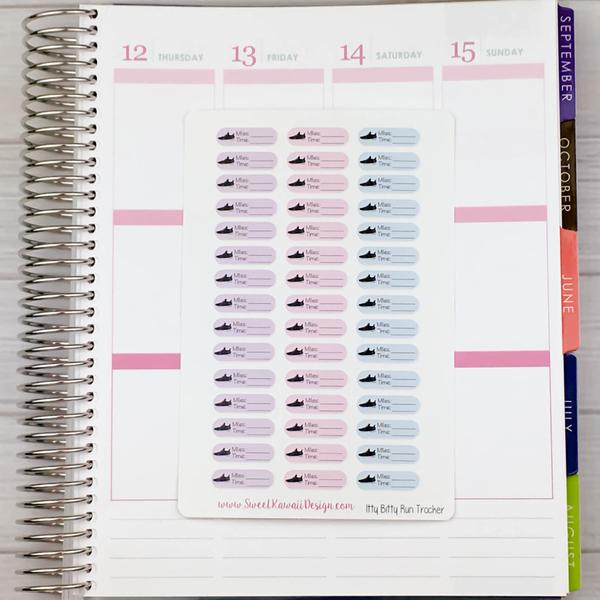 Kawaii Run Tracker Stickers