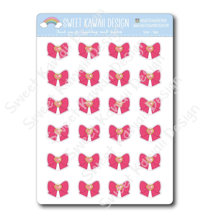 Kawaii Sailor Bow Stickers