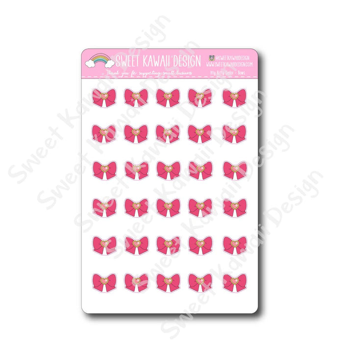 Kawaii Sailor Bow Stickers