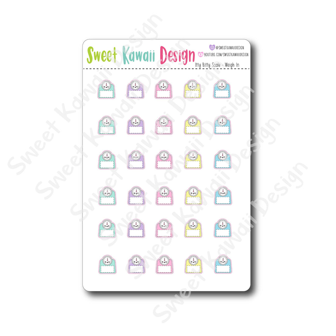 Kawaii Scale Stickers - Weigh In