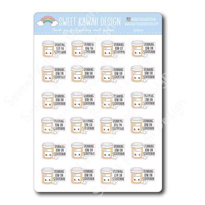 Kawaii Serotonin Stickers
