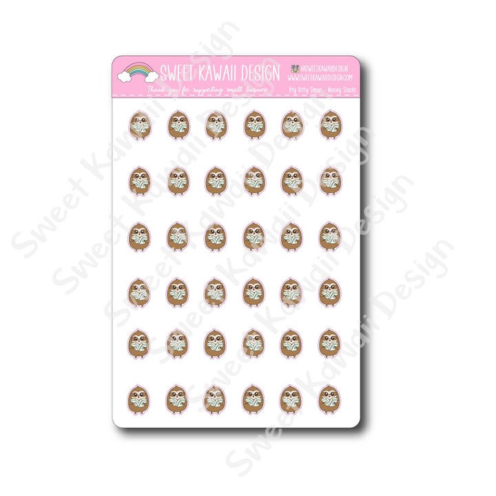 Kawaii Simon Stickers - Money Stack