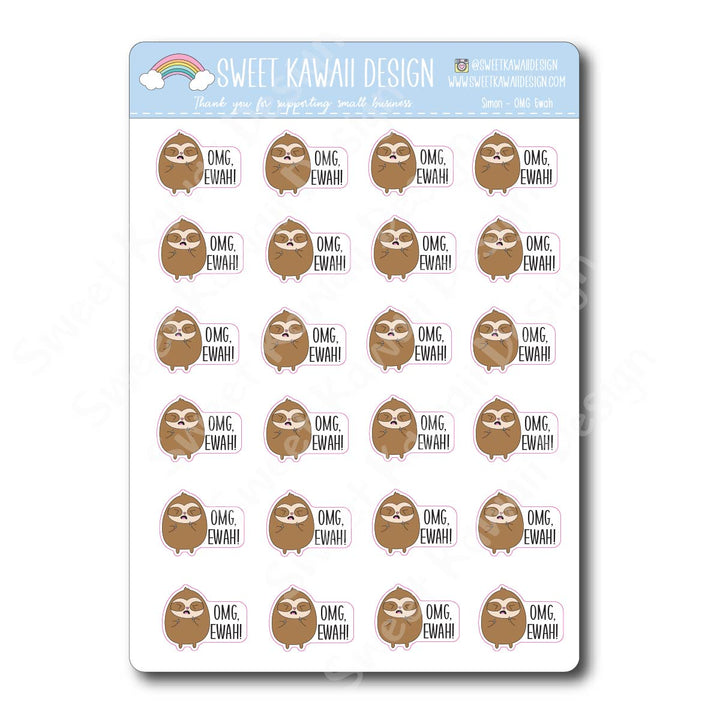 Kawaii Simon Stickers - OMG, Ewah