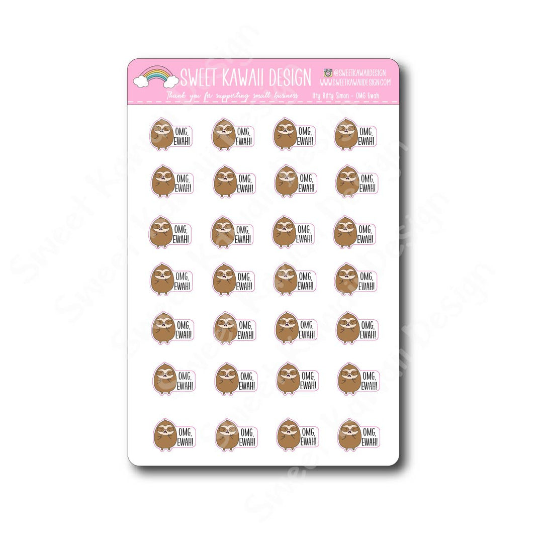 Kawaii Simon Stickers - OMG, Ewah