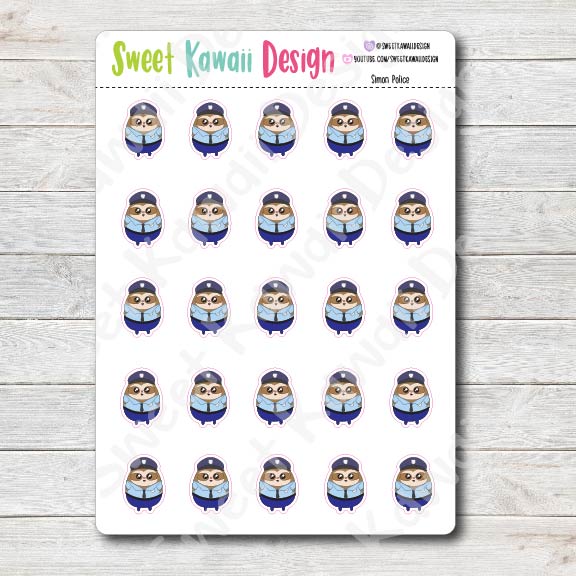 Kawaii Simon Police Stickers