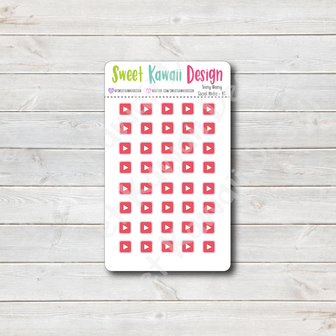 Teeny Weeny Social Media Stickers