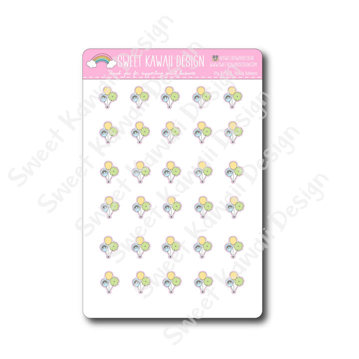 Kawaii St. Paddy Balloon Stickers
