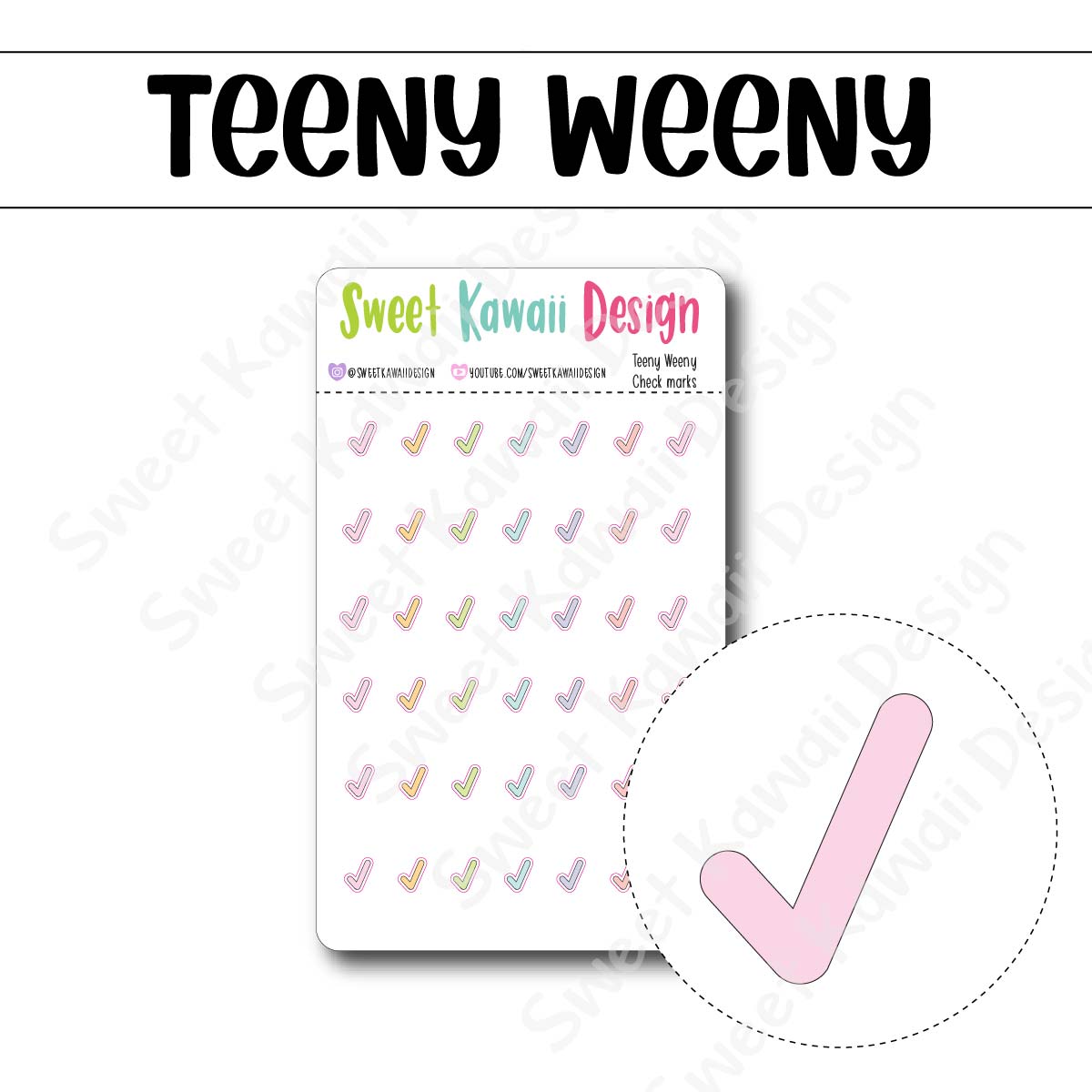 Teeny Check Mark Stickers