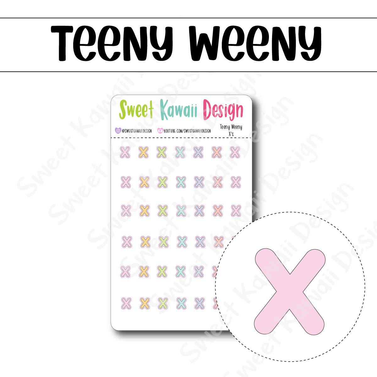 Teeny "X " Stickers