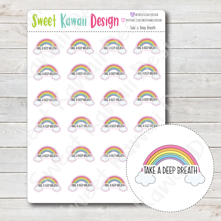 Kawaii Take a Deep Breath Stickers