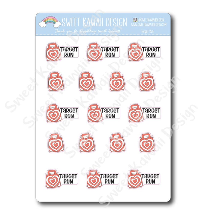 Kawaii Target Run Stickers