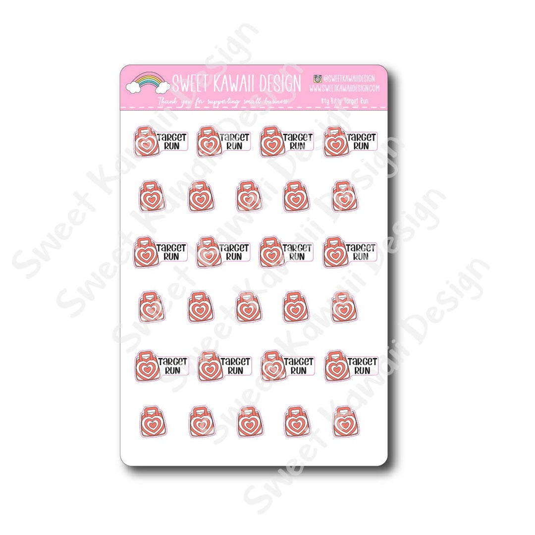 Kawaii Target Run Stickers