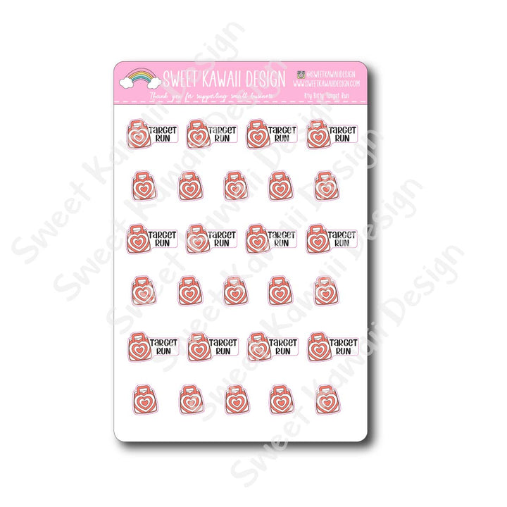 Kawaii Target Run Stickers