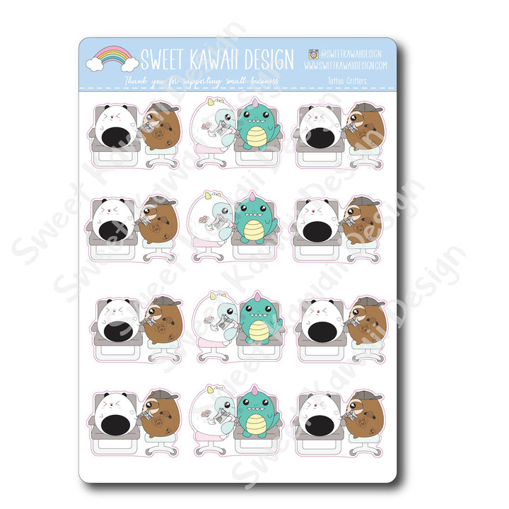 Kawaii Tattoo Stickers - Critters