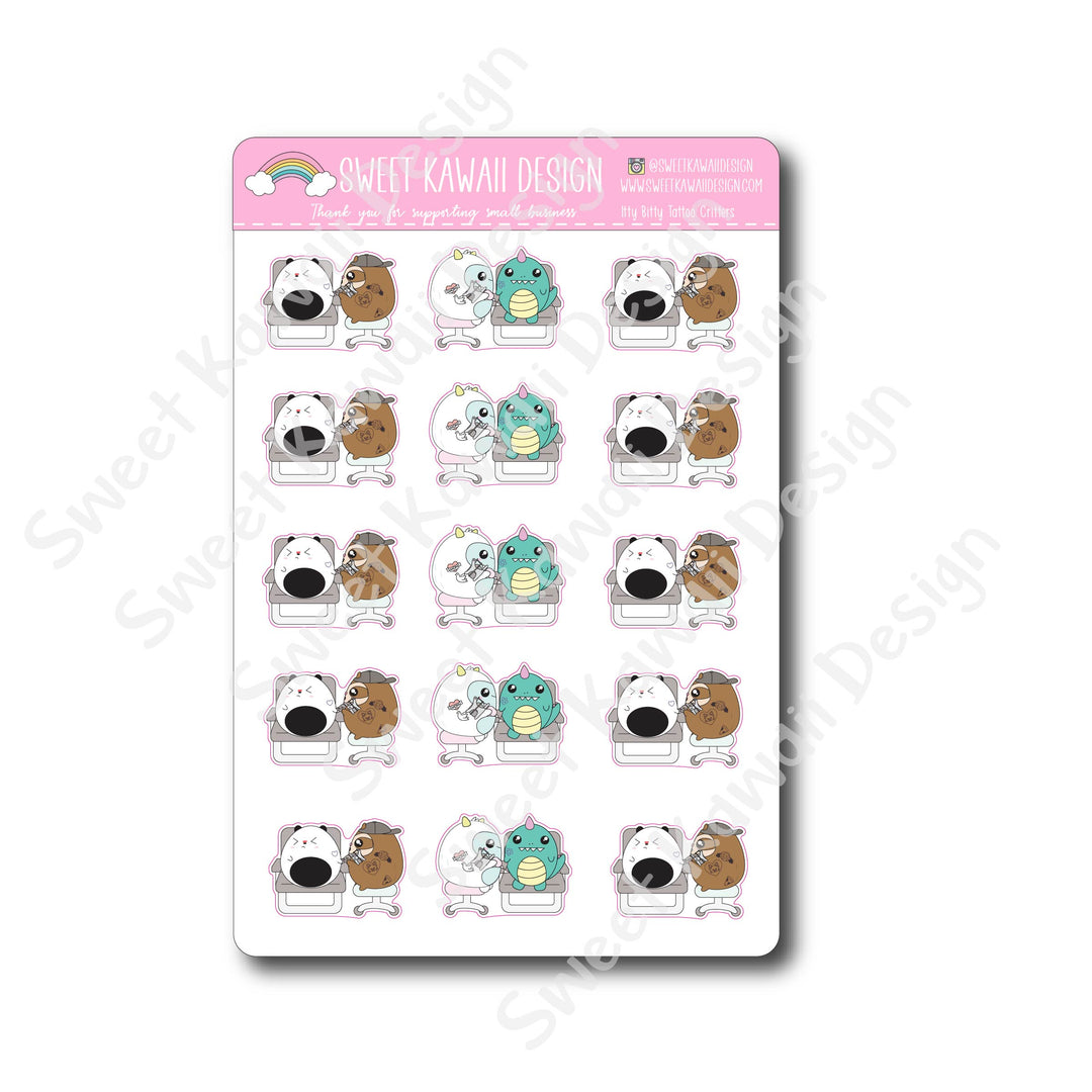 Kawaii Tattoo Stickers - Critters