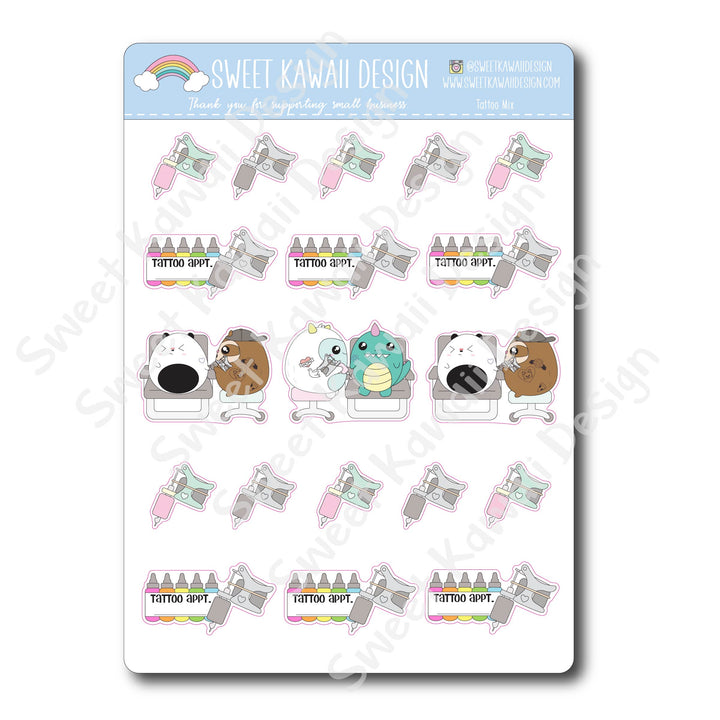 Kawaii Tattoo Stickers - Mixed