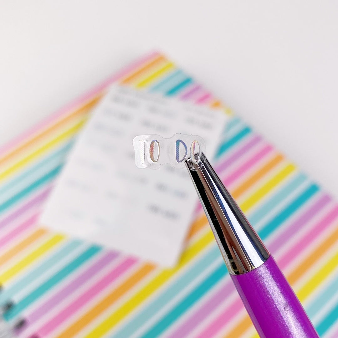 Holo Foiled Typography Stickers - To Do