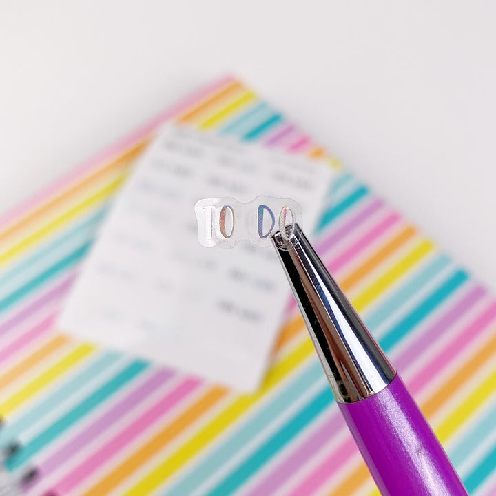 Holo Foiled Typography Stickers - To Do