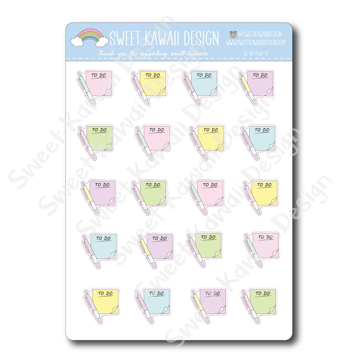 Kawaii To Do Post It Stickers