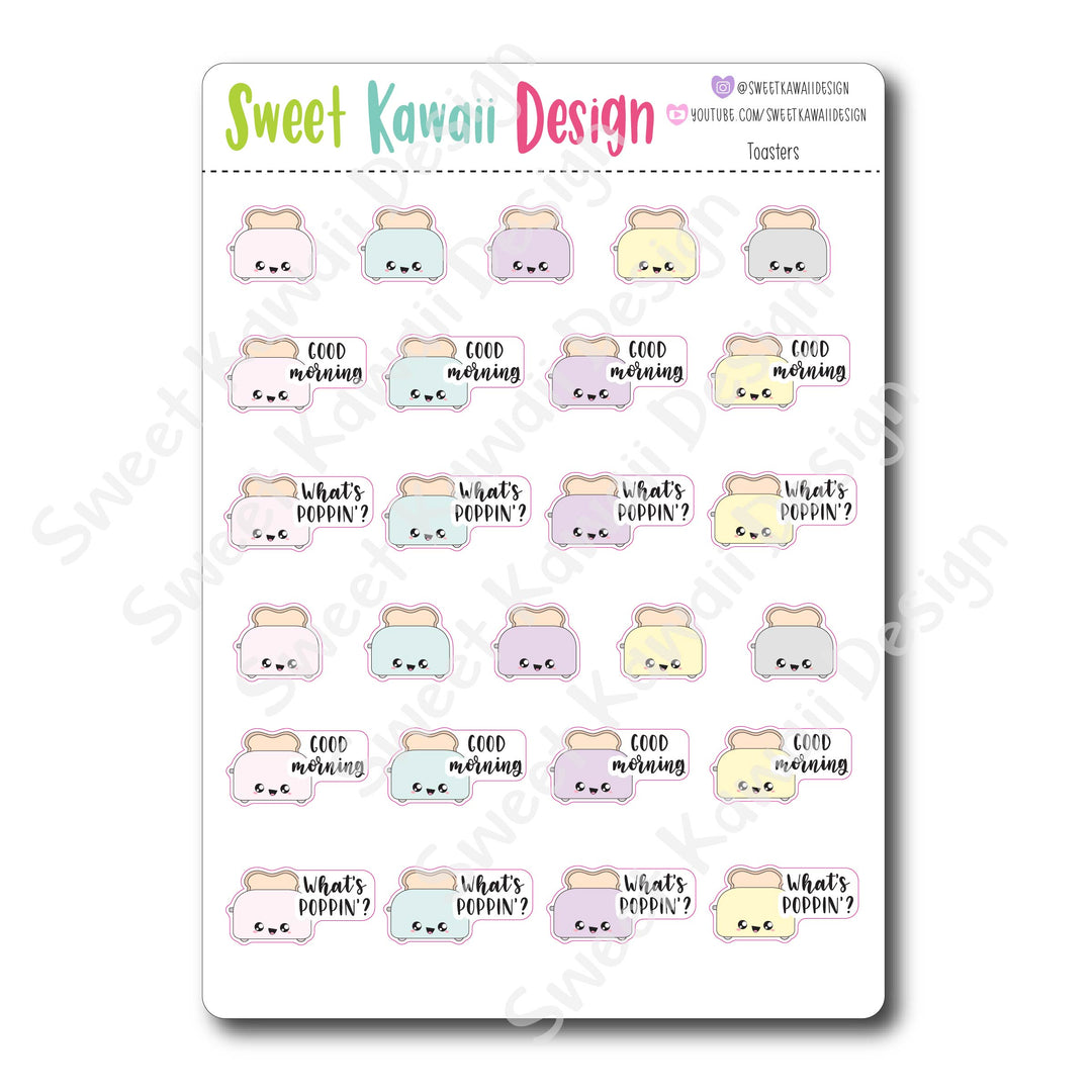 Kawaii Toaster Stickers