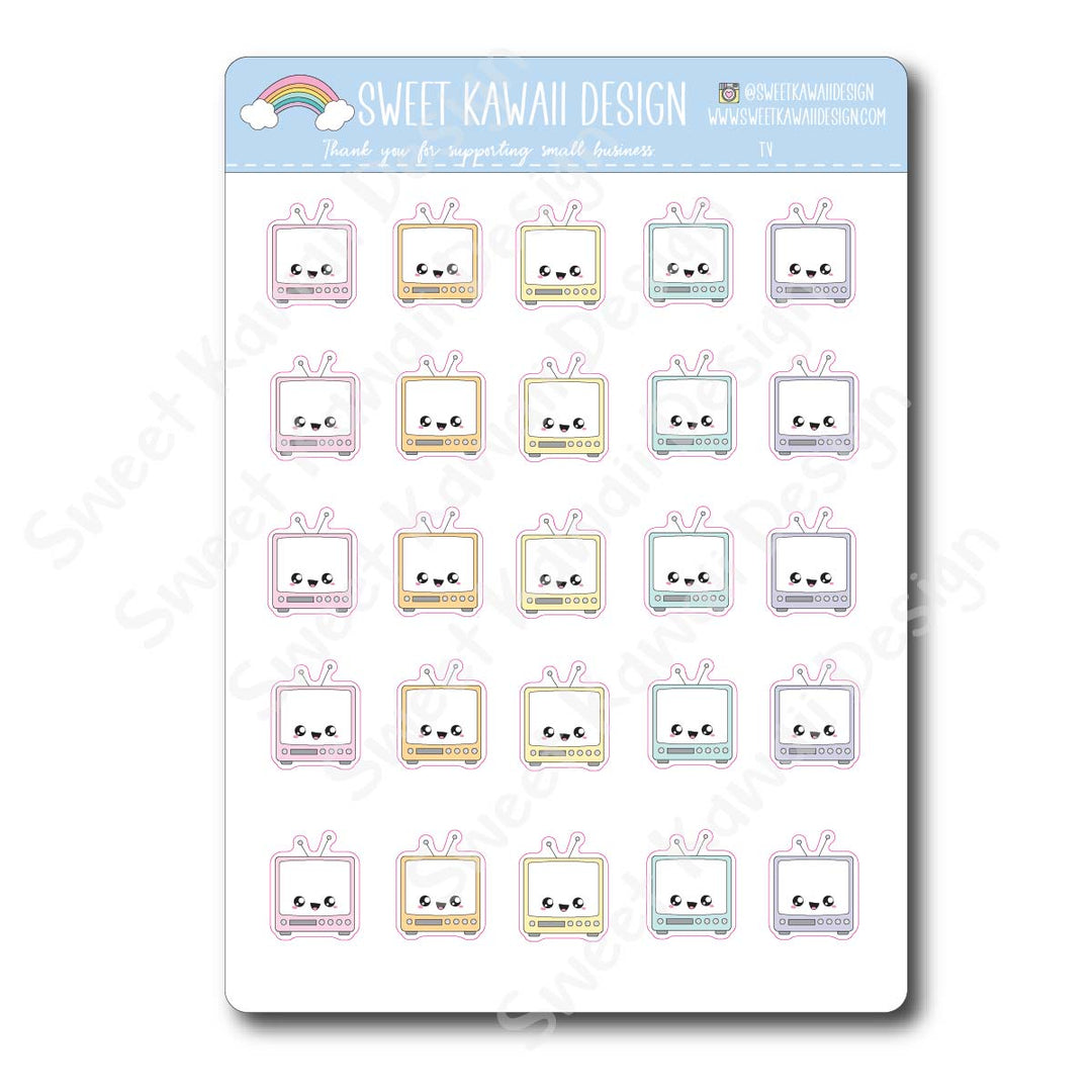 Kawaii TV Stickers