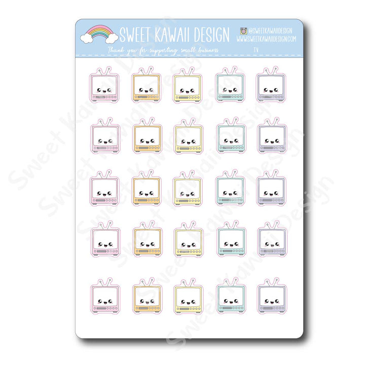 Kawaii TV Stickers
