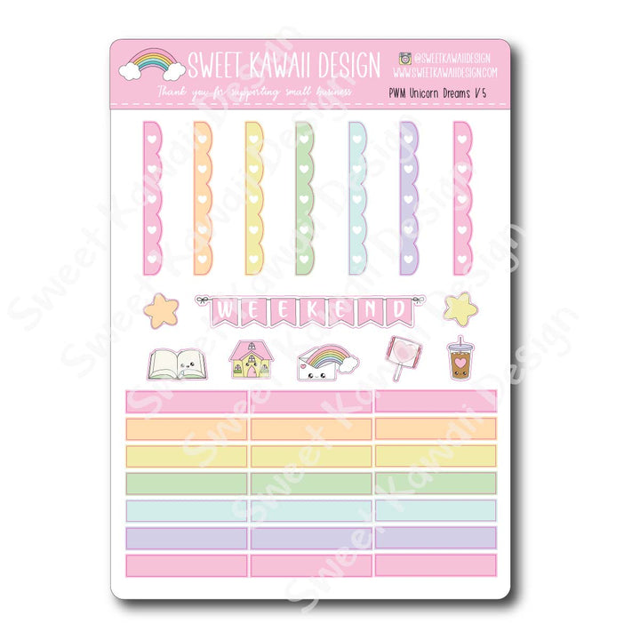 Weekly Kit  - Unicorn Dreams HORIZONTAL