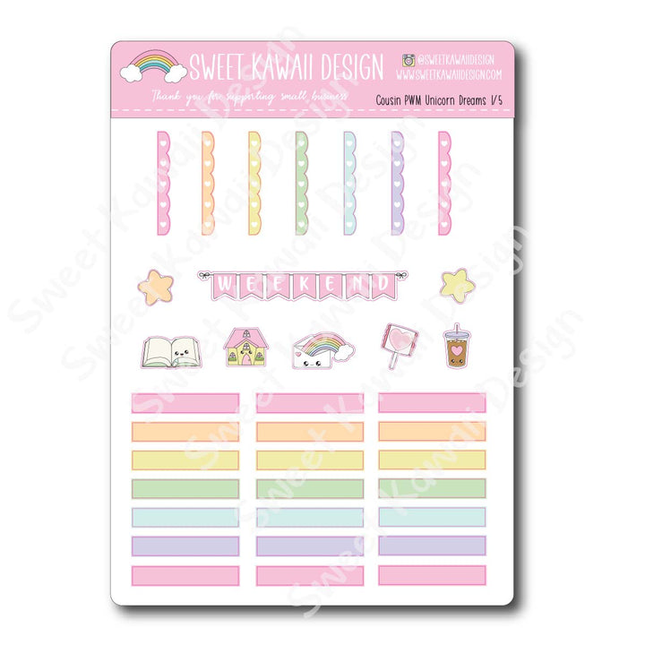 Weekly Kit  - Unicorn Dreams COUSIN