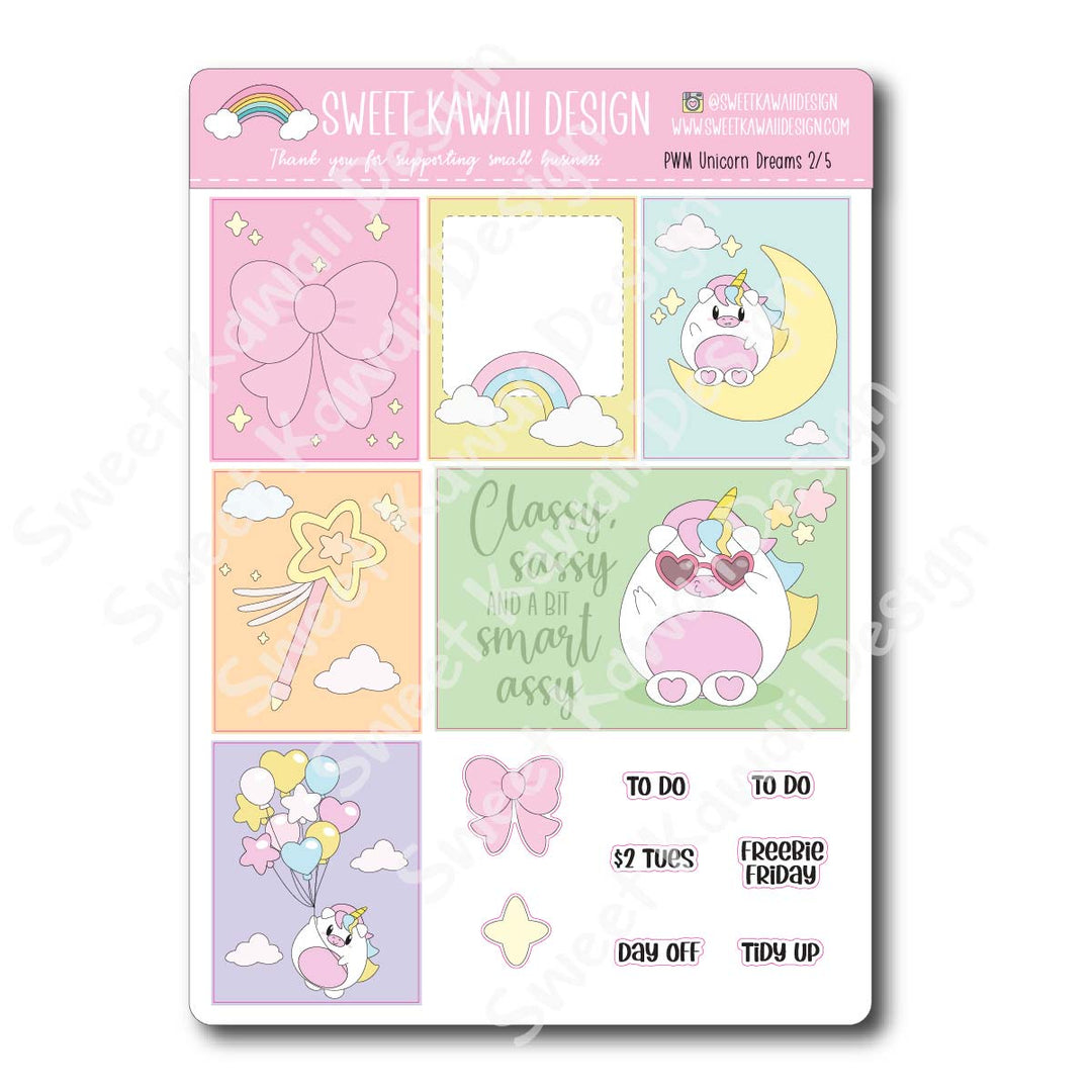 Weekly Kit  - Unicorn Dreams HORIZONTAL