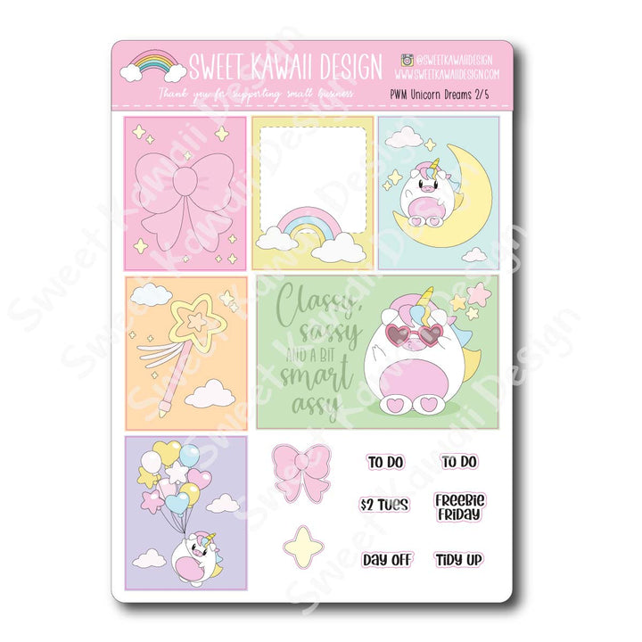Weekly Kit  - Unicorn Dreams HORIZONTAL
