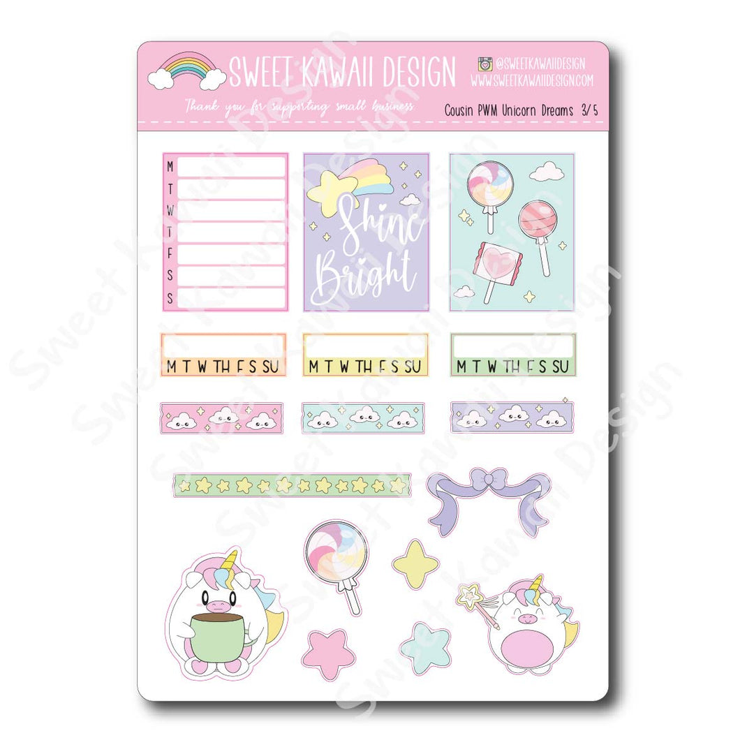 Weekly Kit  - Unicorn Dreams COUSIN