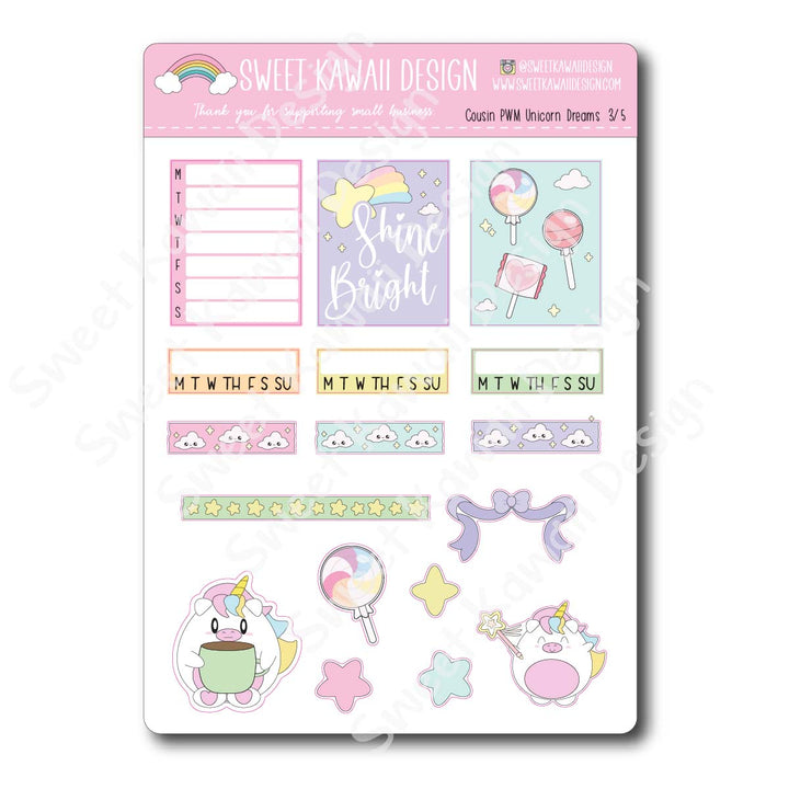Weekly Kit  - Unicorn Dreams COUSIN