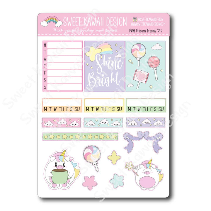 Weekly Kit  - Unicorn Dreams HORIZONTAL