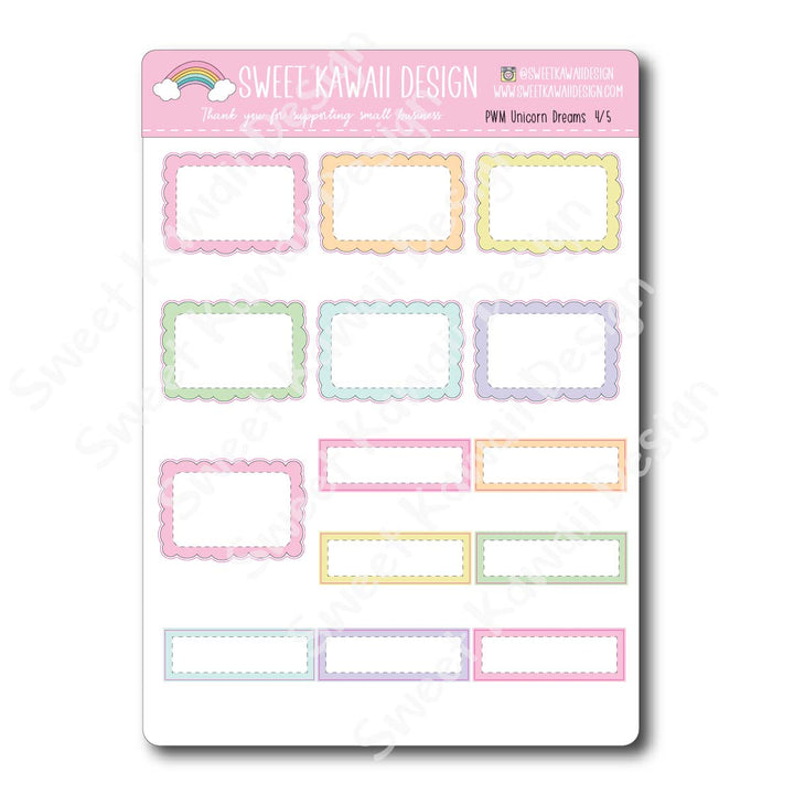 Weekly Kit  - Unicorn Dreams HORIZONTAL