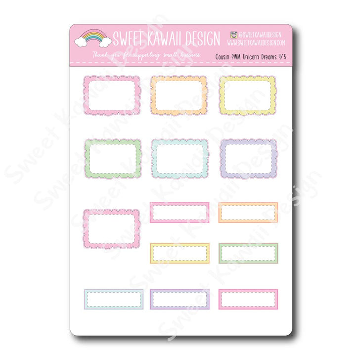 Weekly Kit  - Unicorn Dreams COUSIN