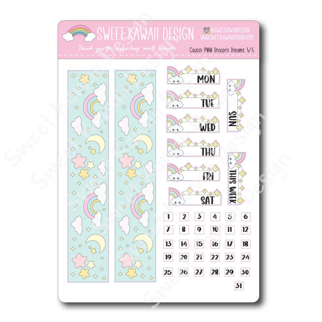 Weekly Kit  - Unicorn Dreams COUSIN