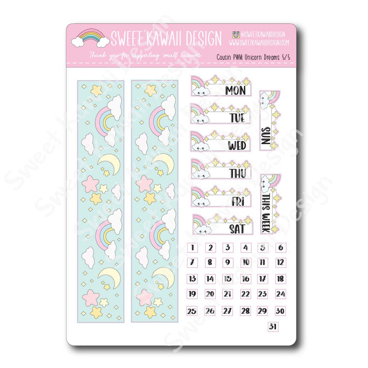 Weekly Kit  - Unicorn Dreams COUSIN