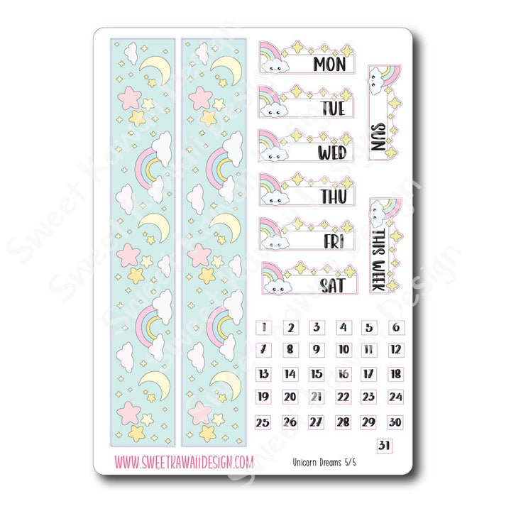 Weekly Kit  - Unicorn Dreams HORIZONTAL