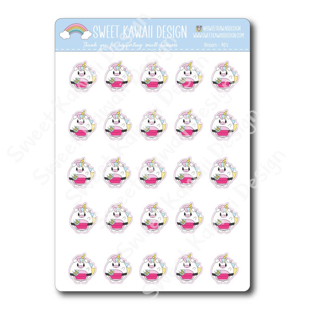 Kawaii Unicorn Stickers - 90's