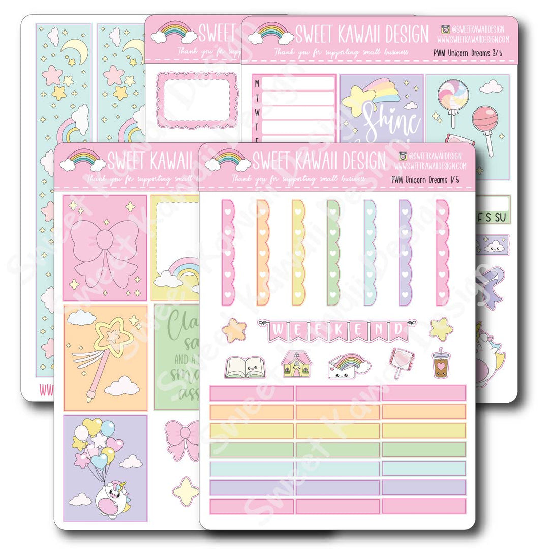 Weekly Kit  - Unicorn Dreams HORIZONTAL