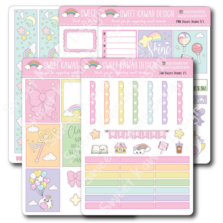 Weekly Kit  - Unicorn Dreams HORIZONTAL