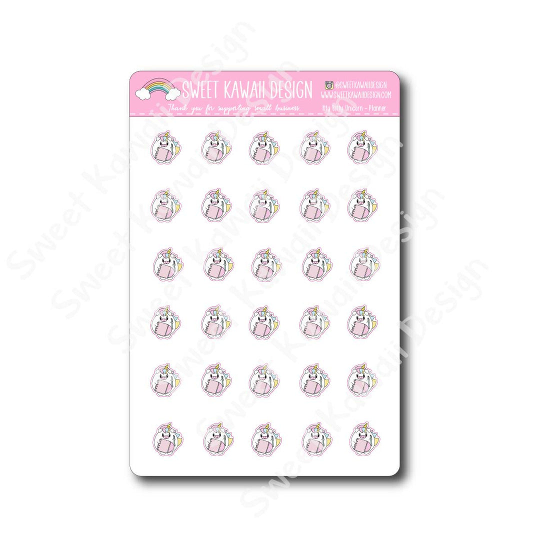 Kawaii Unicorn Stickers - Planner