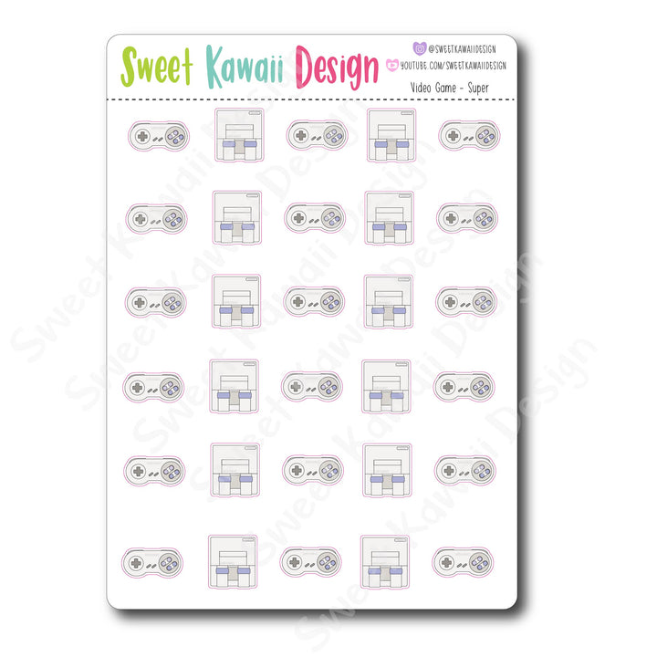 Kawaii Video Game Stickers - Super